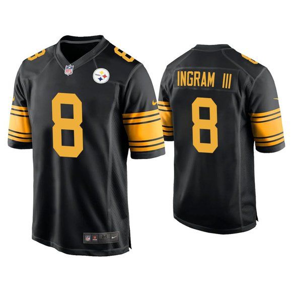 Men Pittsburgh Steelers #8 Melvin Ingram III Nike Black Game Rush NFL Jersey